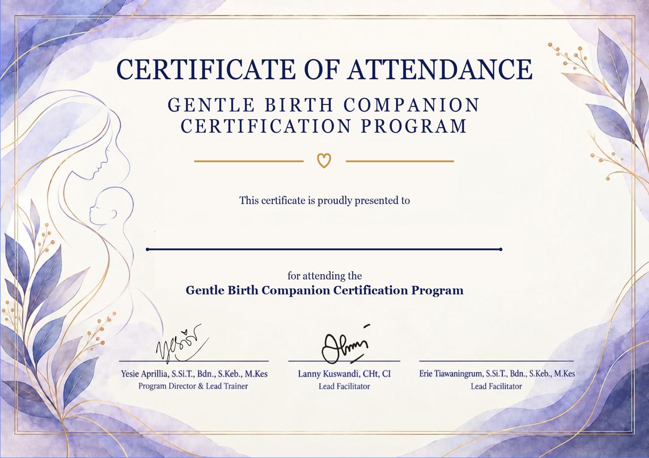Sertifikat Gentle Birth Companion